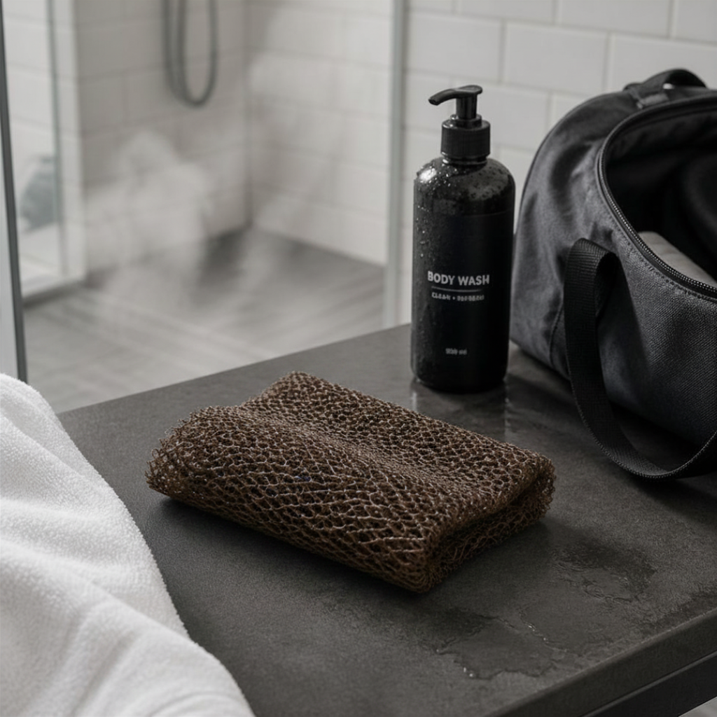 Body Scrubber for Black Men Made in Ghana | 88" Dark Brown