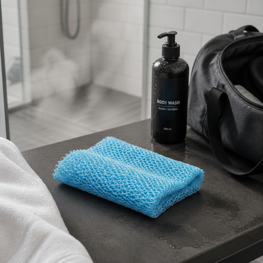 Body Scrubber for Black Men Made in Ghana | 88" Sky Blue
