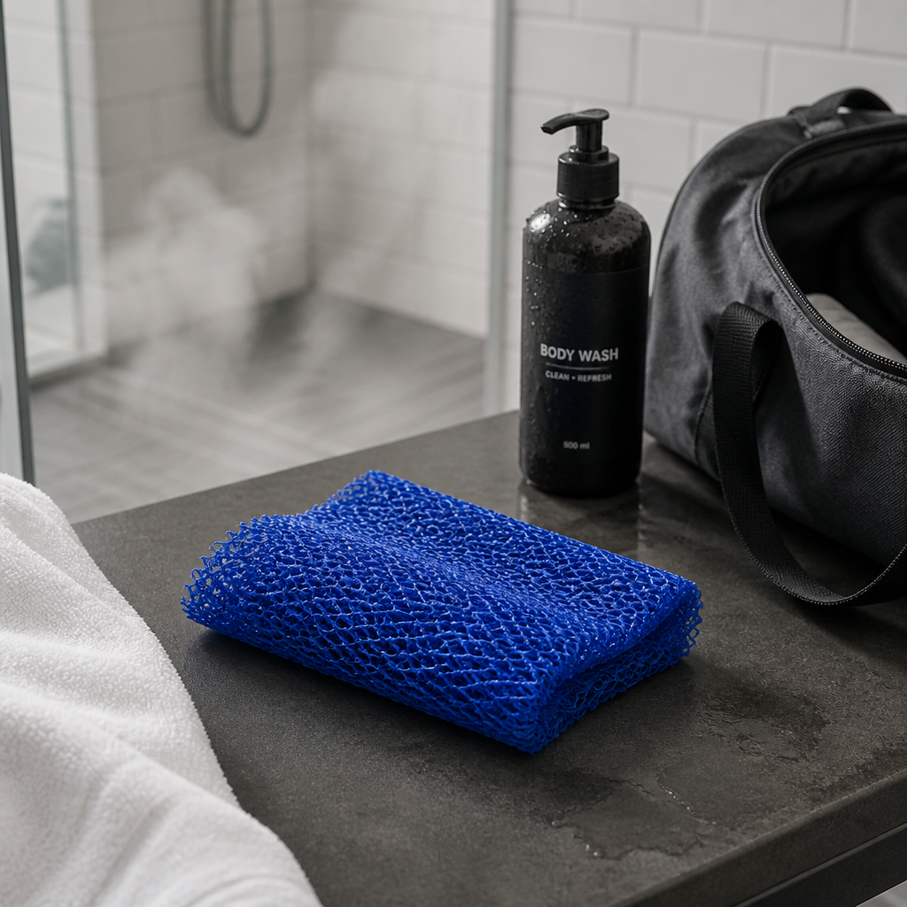 Body Scrubber for Black Men Made in Ghana | 88" Royal Blue