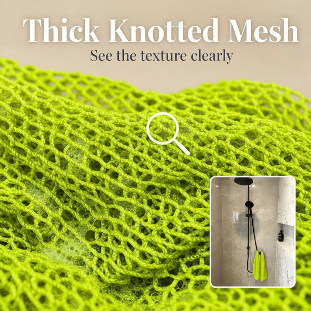 African Net Sponge Authentic Sapo for Black Women Made in Ghana| 44" Bright Yellow