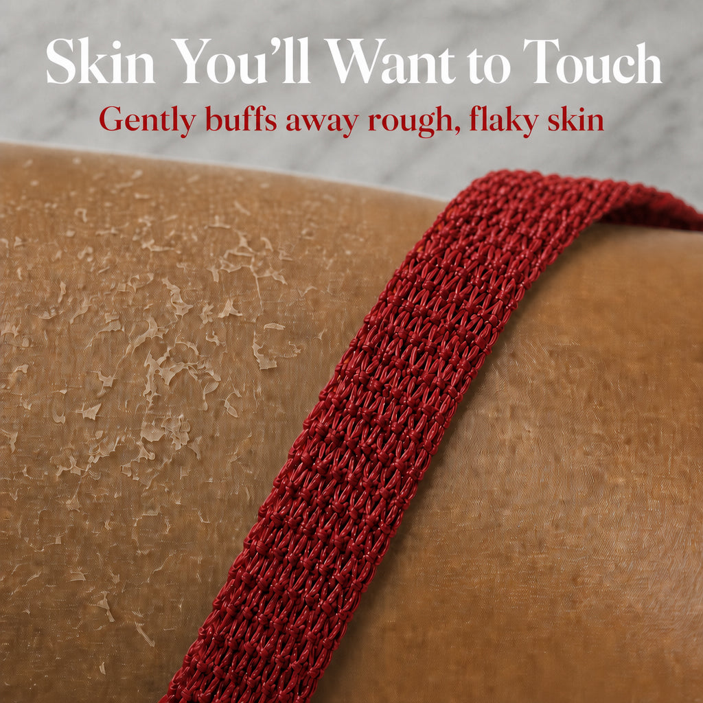 African Net Sponge Authentic Sapo for Black Women Made in Ghana | 44" Chilli Red