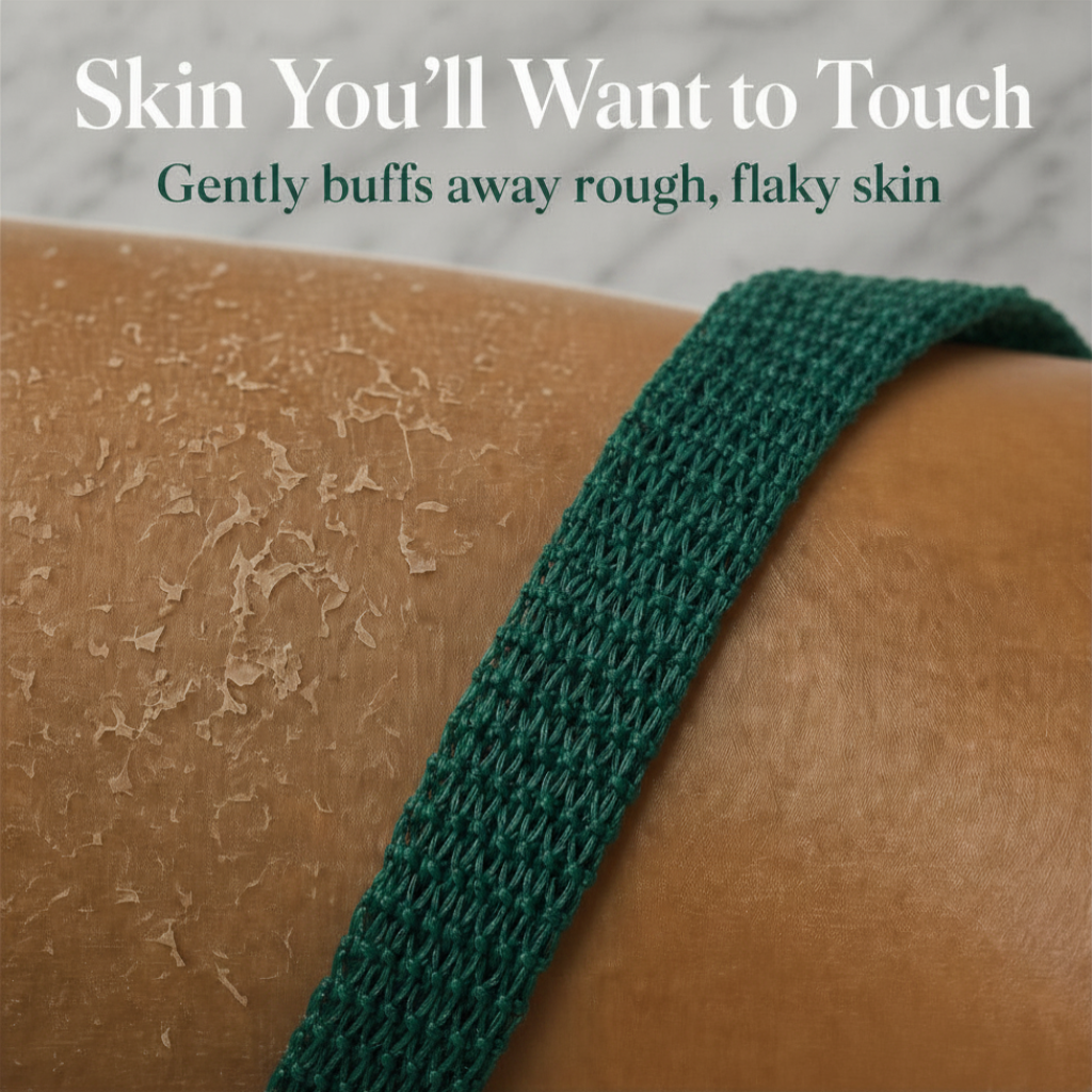 African Net Sponge Authentic Sapo for Black Women Made in Ghana | 44" Emerald Green
