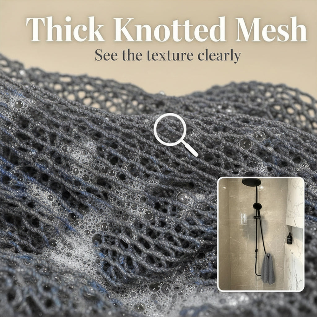 African Net Sponge Authentic Sapo for Black Women Made in Ghana | 44" Gray