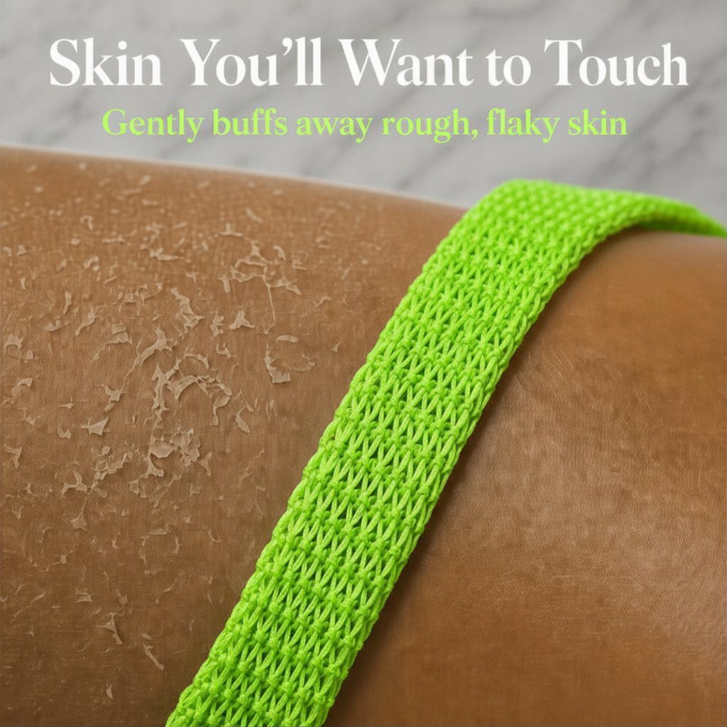 African Net Sponge Authentic Sapo for Black Women Made in Ghana | 44" Lime Green
