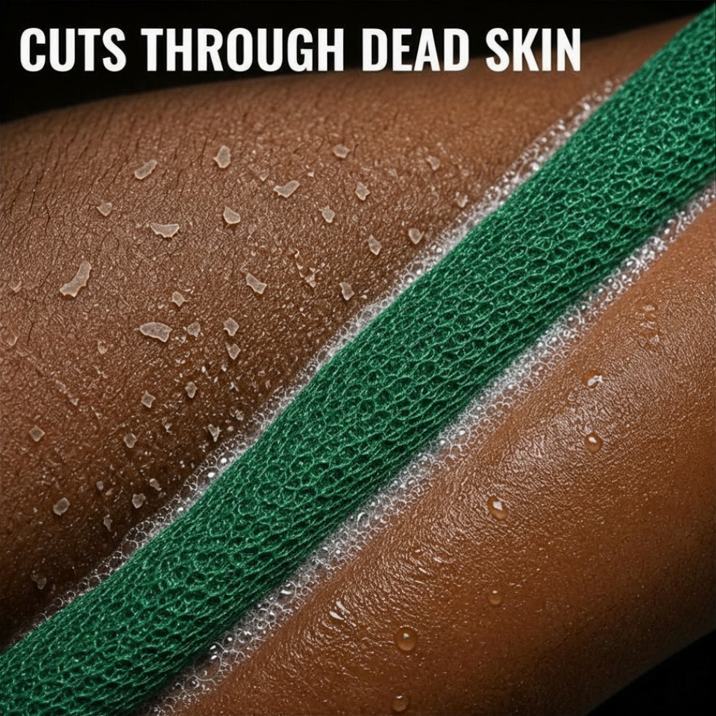 Body Scrubber for Black Men Made in Ghana | 88" Emerald Green