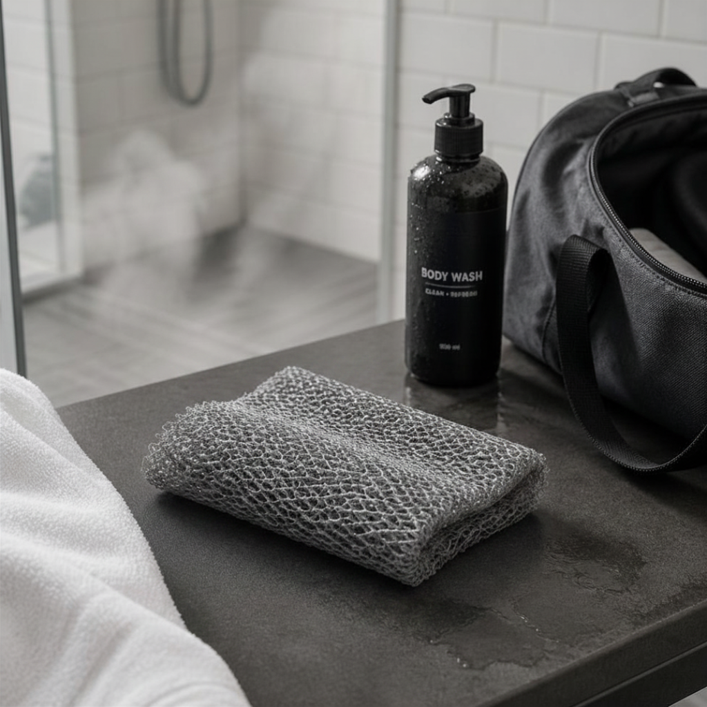 Body Scrubber for Black Men Made in Ghana | 88" Gray