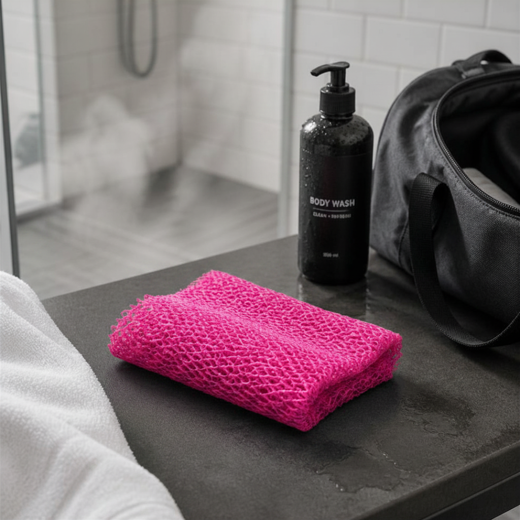Body Scrubber for Black Men Made in Ghana | 88" Hot Pink