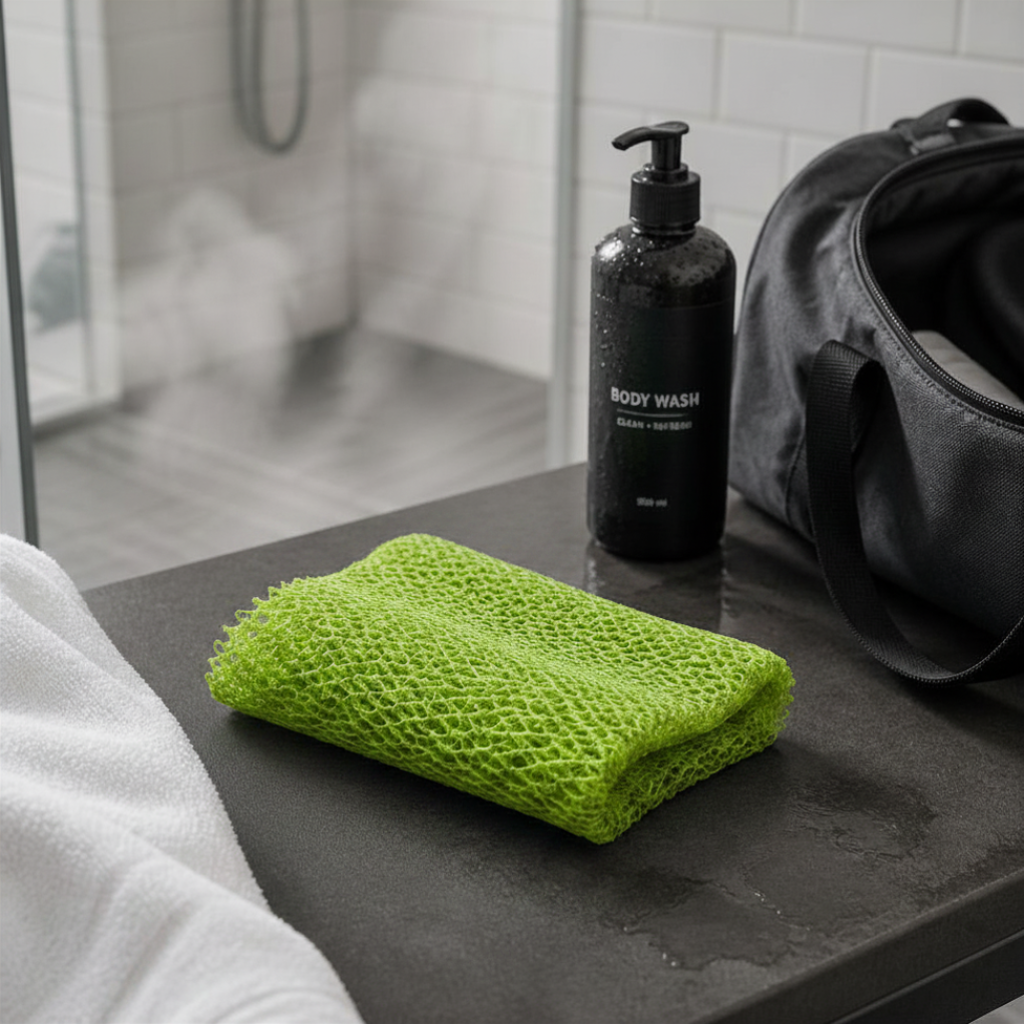 Body Scrubber for Black Men Made in Ghana | 88" Lime Green