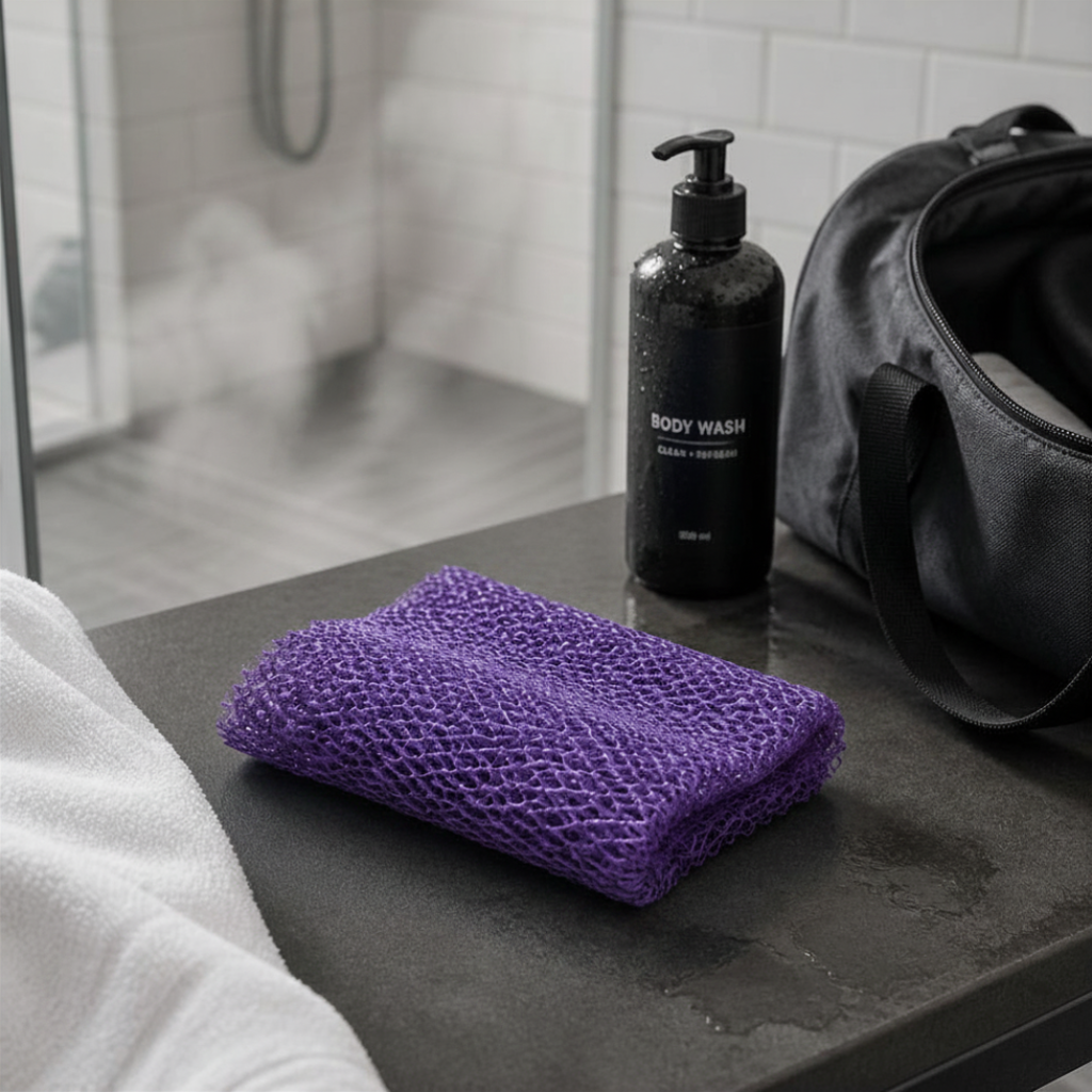 Body Scrubber for Black Men Made in Ghana | 88" Purple