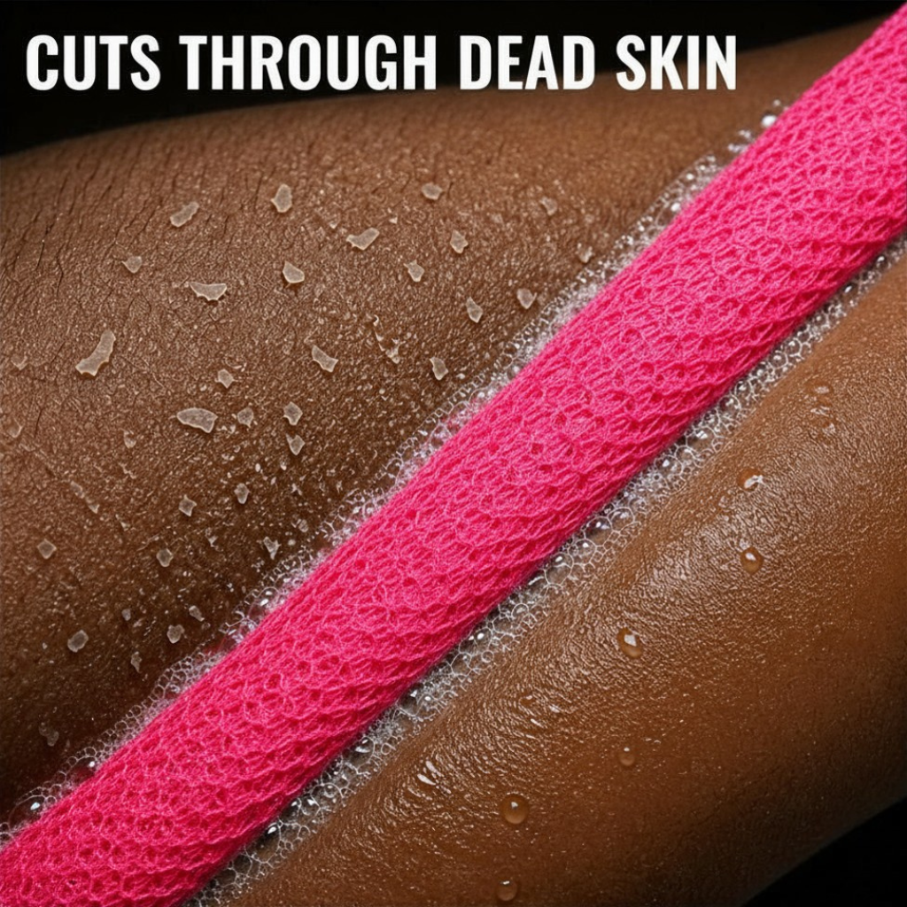 Body Scrubber for Black Men Made in Ghana | 88" Hot Pink