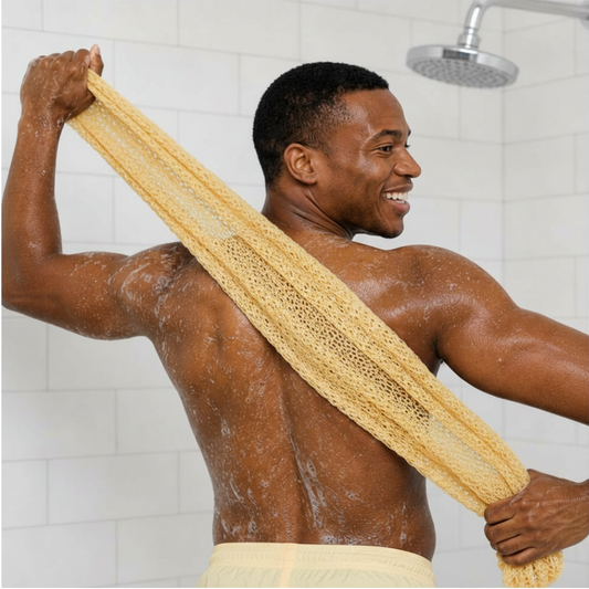 Body Scrubber for Black Men Made in Ghana | 88" Peach Orange