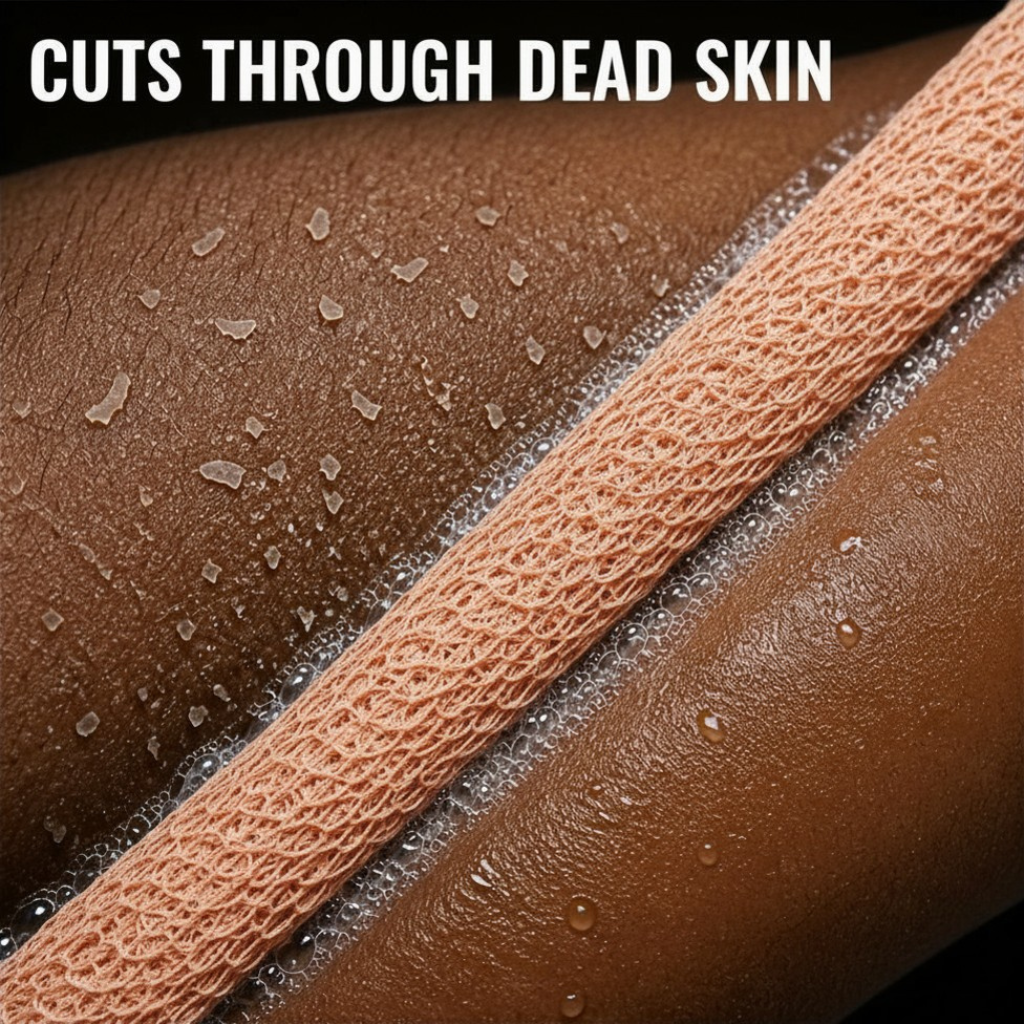 Body Scrubber for Black Men Made in Ghana | 88" Peach Pink