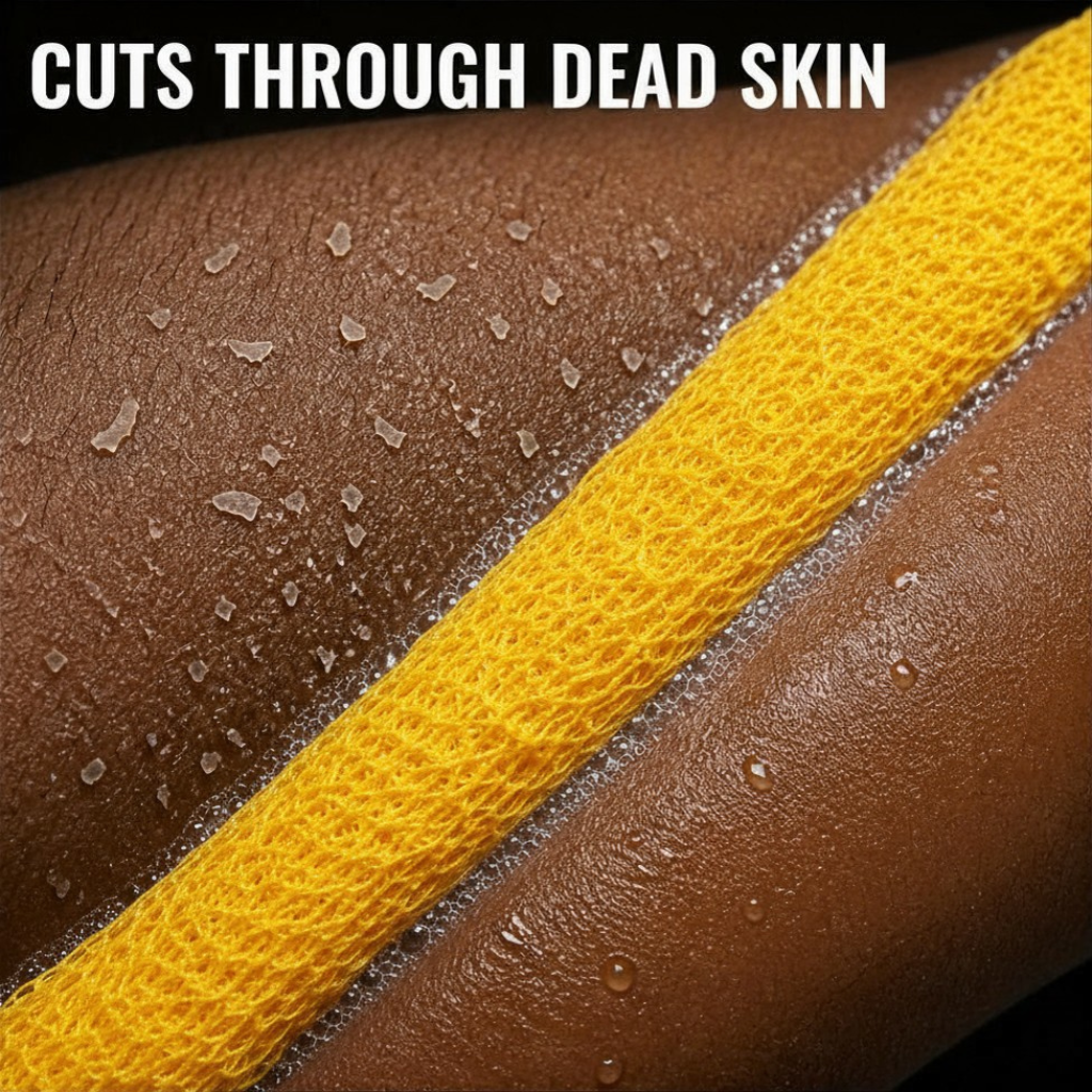 Body Scrubber for Black Men Made in Ghana | 88" Peach Orange