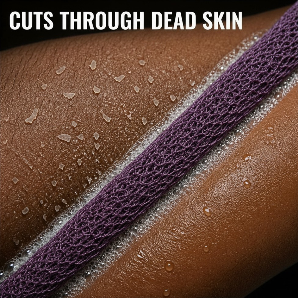 Body Scrubber for Black Men Made in Ghana | 88" Purple
