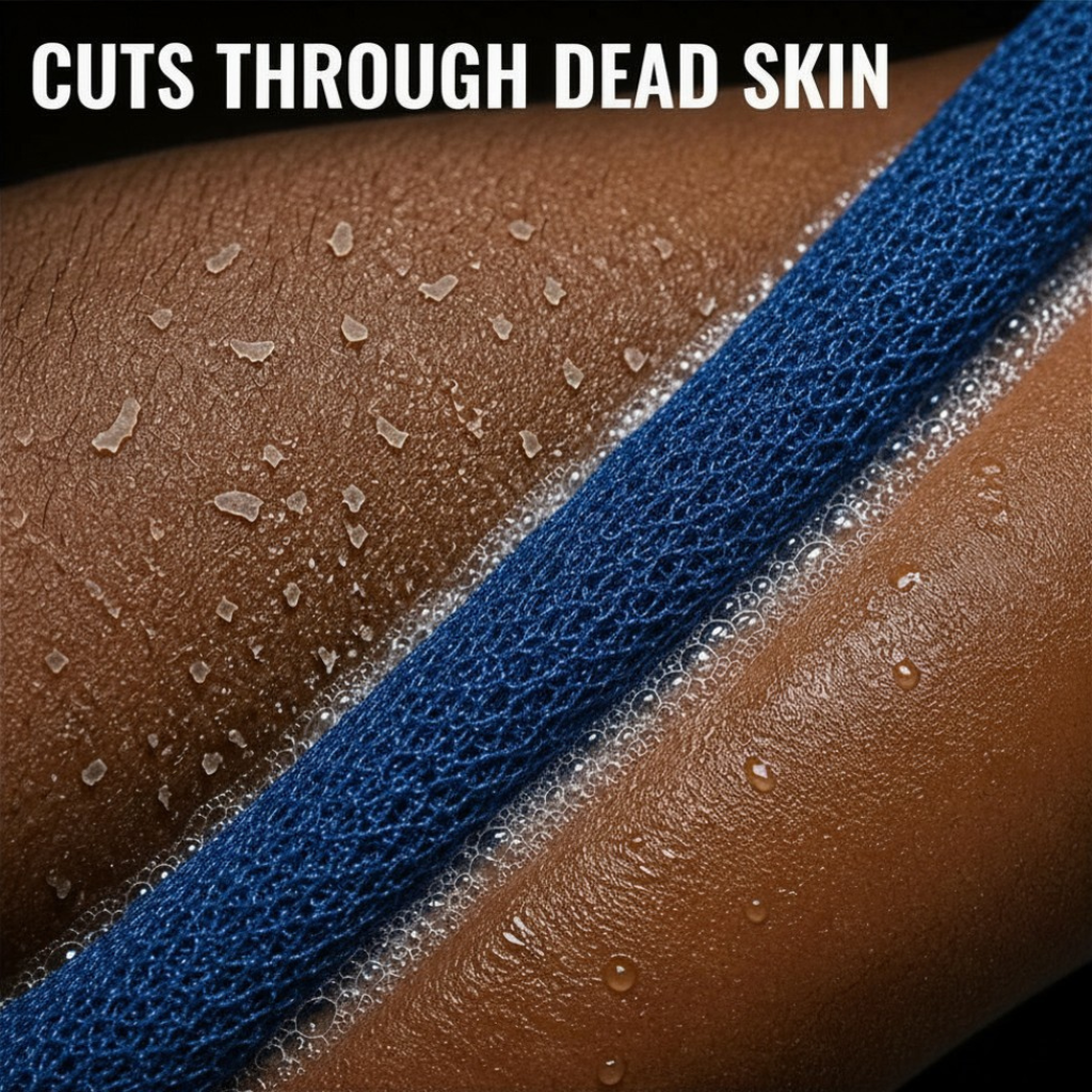 Body Scrubber for Black Men Made in Ghana | 88" Royal Blue