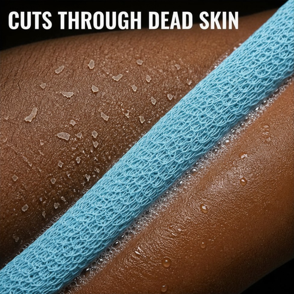 Body Scrubber for Black Men Made in Ghana | 88" Sky Blue