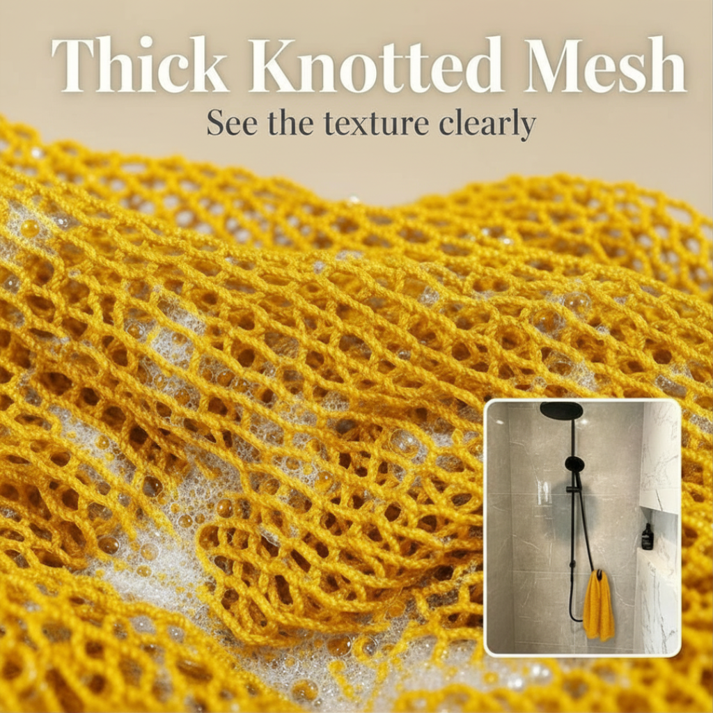 African Net Sponge Authentic Sapo for Black Women Made in Ghana | 44" Pumpkin Orange