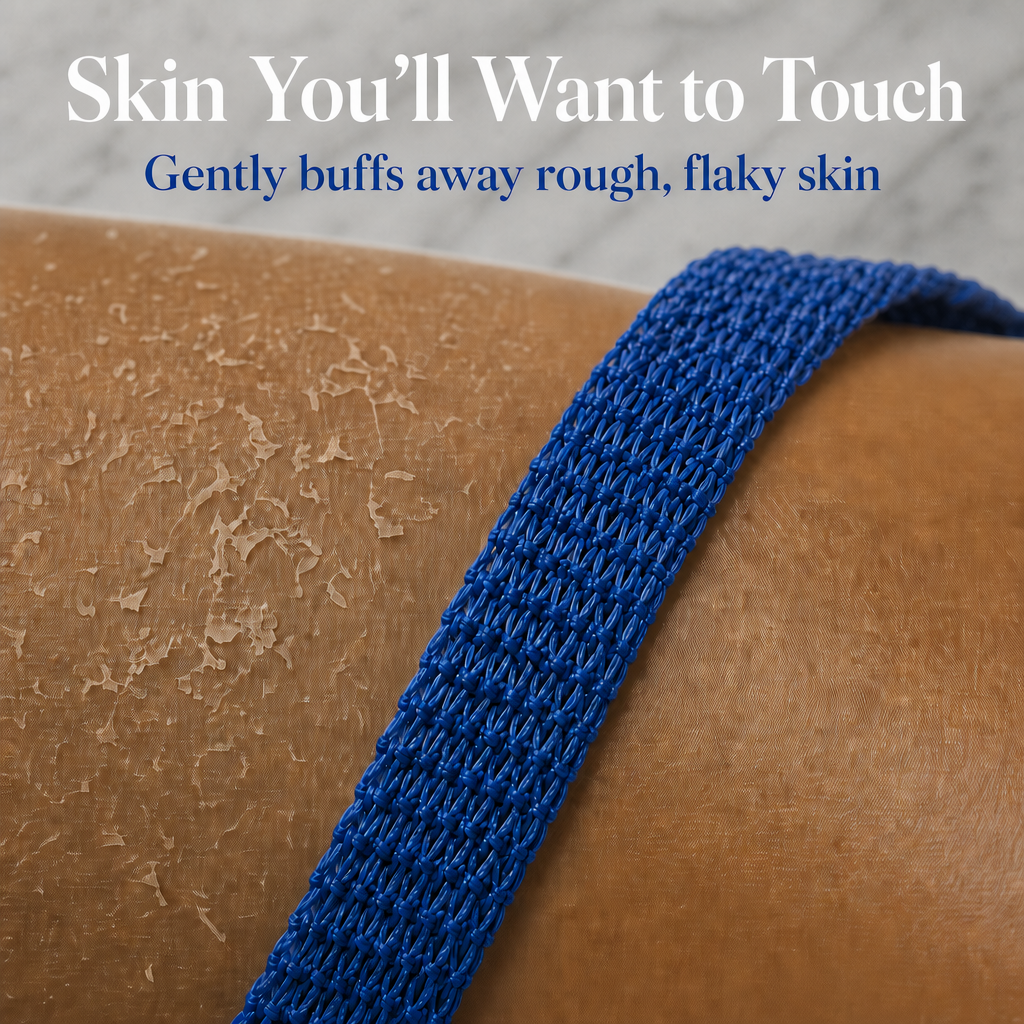 African Net Sponge Authentic Sapo for Black Women Made in Ghana | 44" Royal Blue