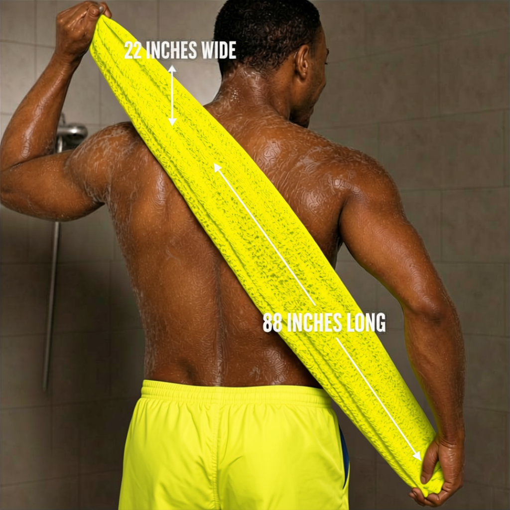 Body Scrubber for Black Men Made in Ghana | 88" Bright Yellow