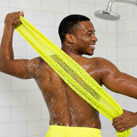 Body Scrubber for Black Men Made in Ghana | 88" Bright Yellow