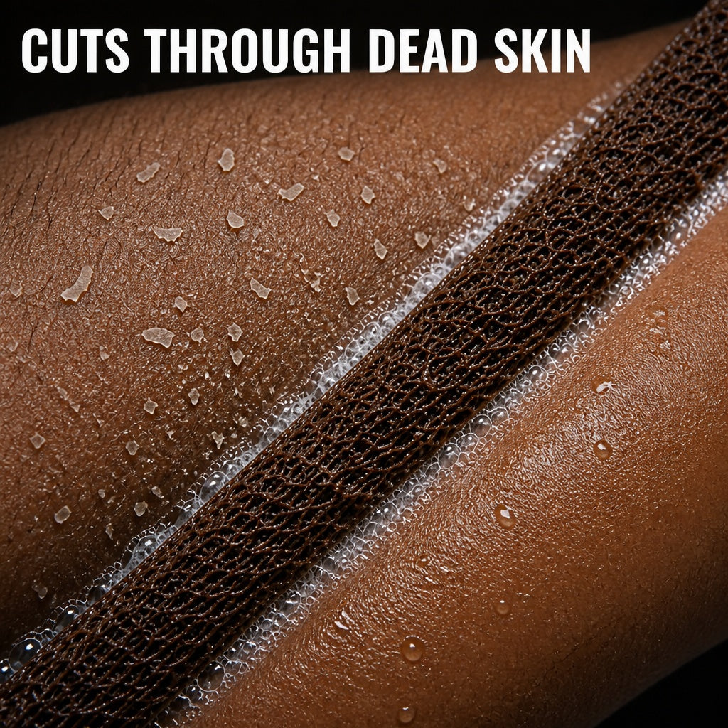 Body Scrubber for Black Men Made in Ghana | 88" Dark Brown